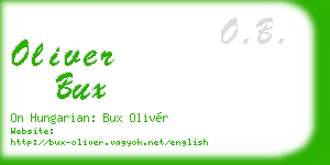 oliver bux business card